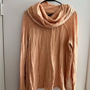 Free People Peach Cocoon Boho Cowl Neck Pullover Sweater One Body M/L